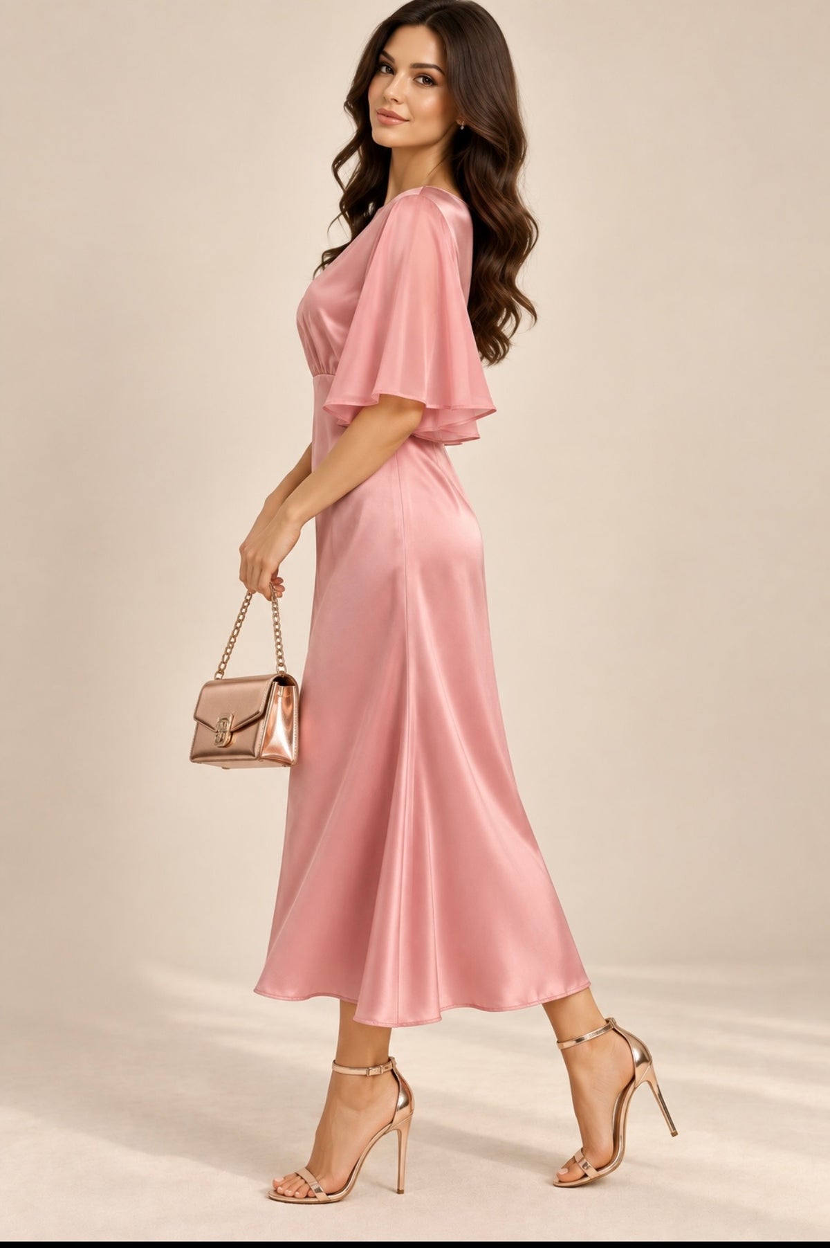 Rochie satin Bianca
